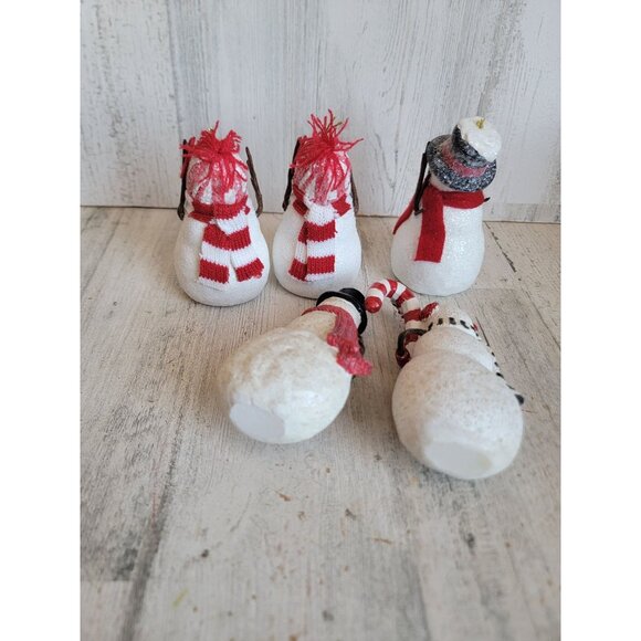 Glitter Variety candy cane snowman ornament Xmas set home decor - Picture 6 of 6
